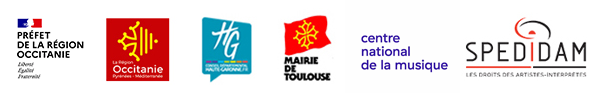 Avec le soutien de la DRAC Occitanie, la région Occitanie, la Haute-Garonne, la mairie de Toulouse et la SPEDIDAM